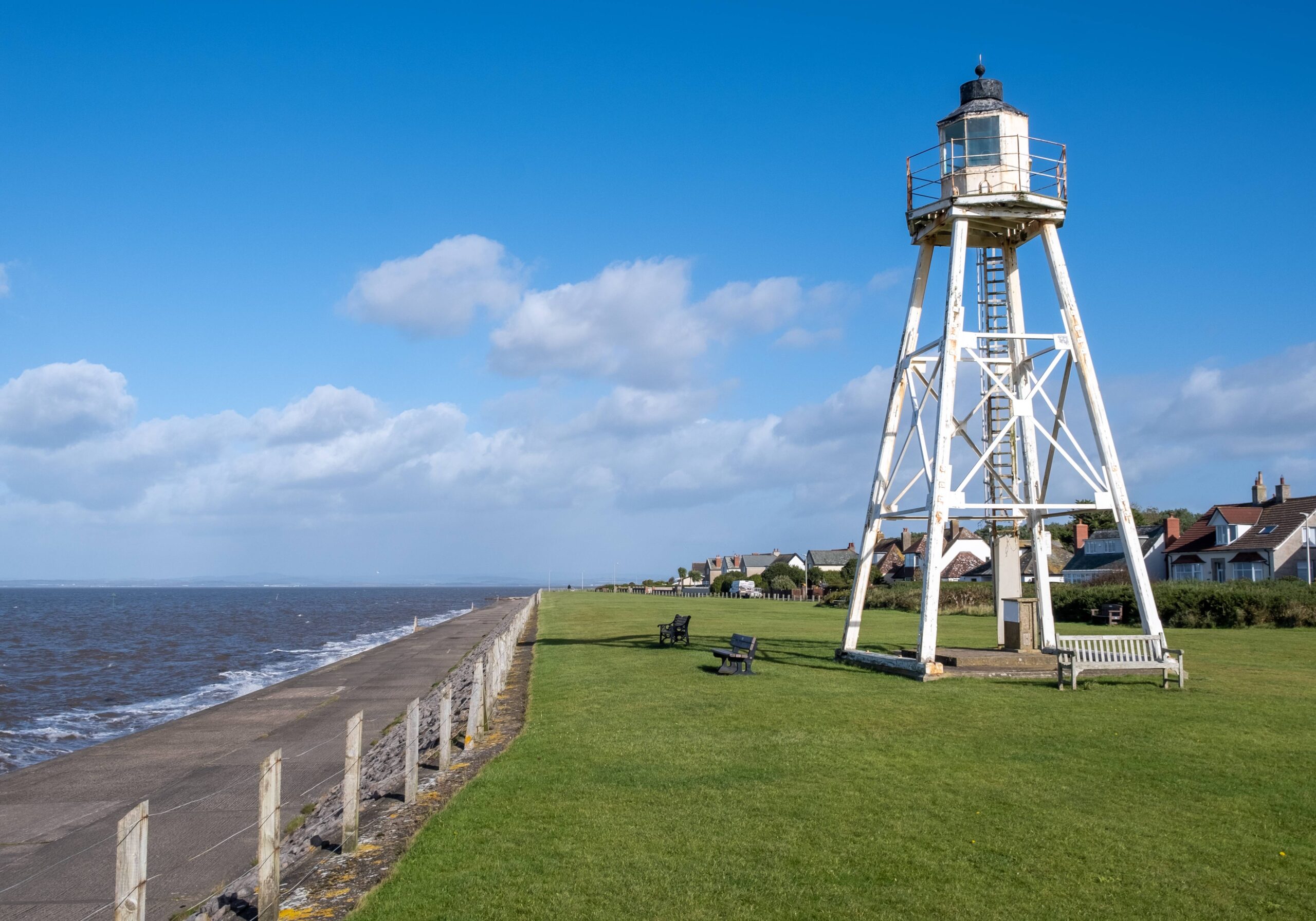 A stunning shot of Seacote homes overlooking the sea
